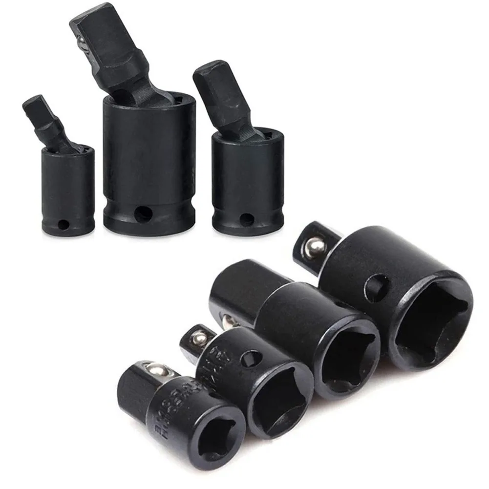 7pcs Socket Adapter Set 3/8 1/4 1/2inch Joint Swivel Socket Adapter Driver Wrench Joint Swivel Socket Adapter Reducer Power Tool