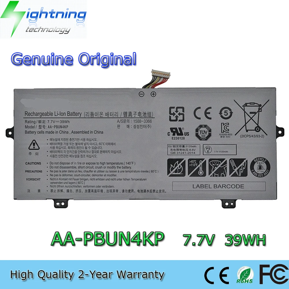 New  Original AA-PBUN4KP 7.7V 39Wh Laptop Battery for Samsung 930QAA 930QBE NP930QAA NT930QAA