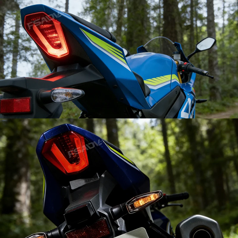 For Suzuki GSX-R1000 GSXR1000 GSXR 1000 2017-2023 2022 Motorcycle Rear Tail Light Brake Turn Signals Integrated LED Stop Light