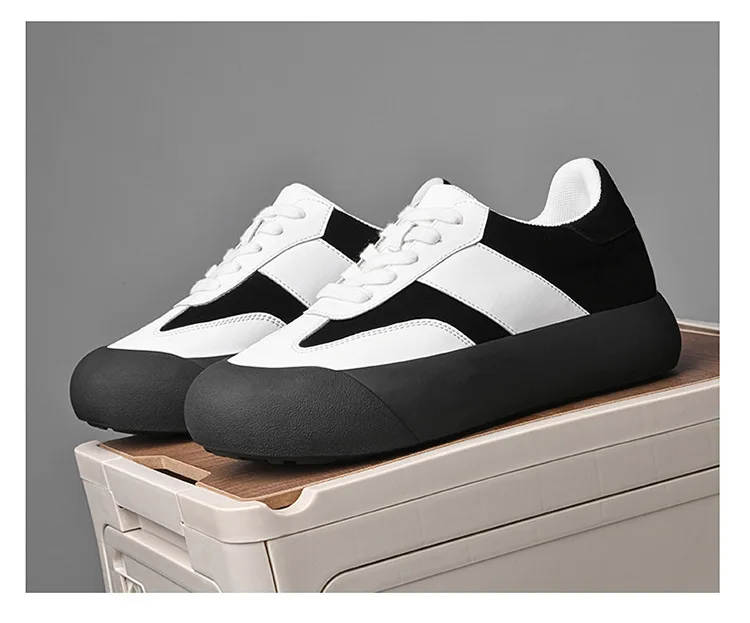 Thick sole Hooded design Anti slip Wear resistant Water proof Casual Mens heightening shoes Increase by 4/6/8/10 centimeters