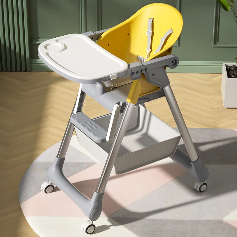 Plastikowe wysokie krzesełko dla dzieci Hurtownia wielofunkcyjnego wysokiego krzesełka dla dziecka Karmienie dziecka Jedzenie HighChair Wood