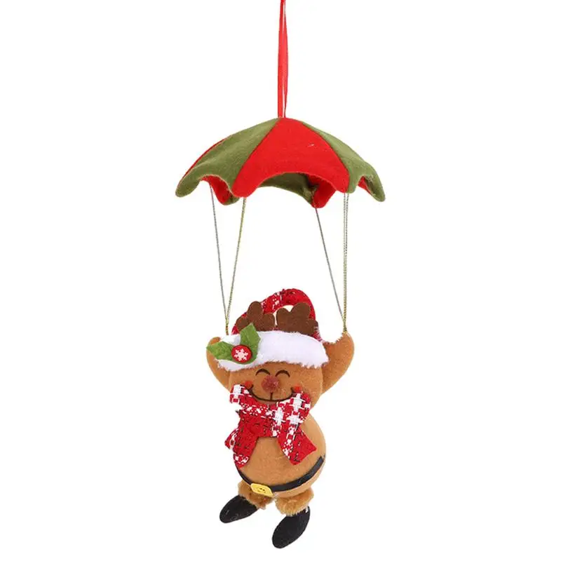 Santa Claus Parachute Pendant Christmas Hot Air Balloon Ornaments Christmas Parachute Santa Claus Parachute Decoration For