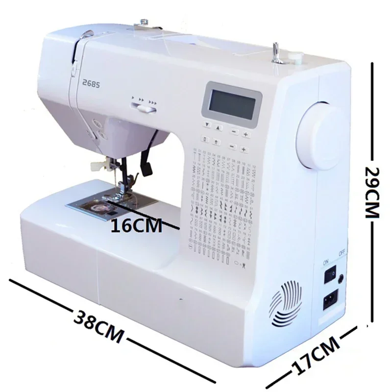 

BB Multifunctional Electric Sewing Machine 220V/36W LCD Display Mute Buttonhole Embroidery for Thick Fabric Household SewingTool