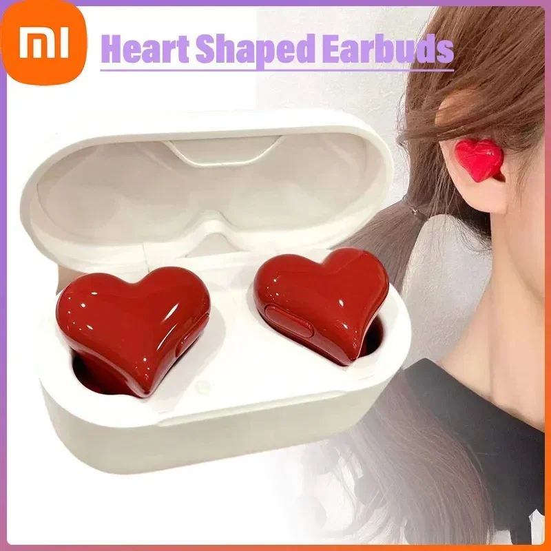 

Xiaomi Wireless Bluetooth Headphones Heart Shaped Earphones Love in-Ear Sports Headset Portable High Quality Earphone for iPhone