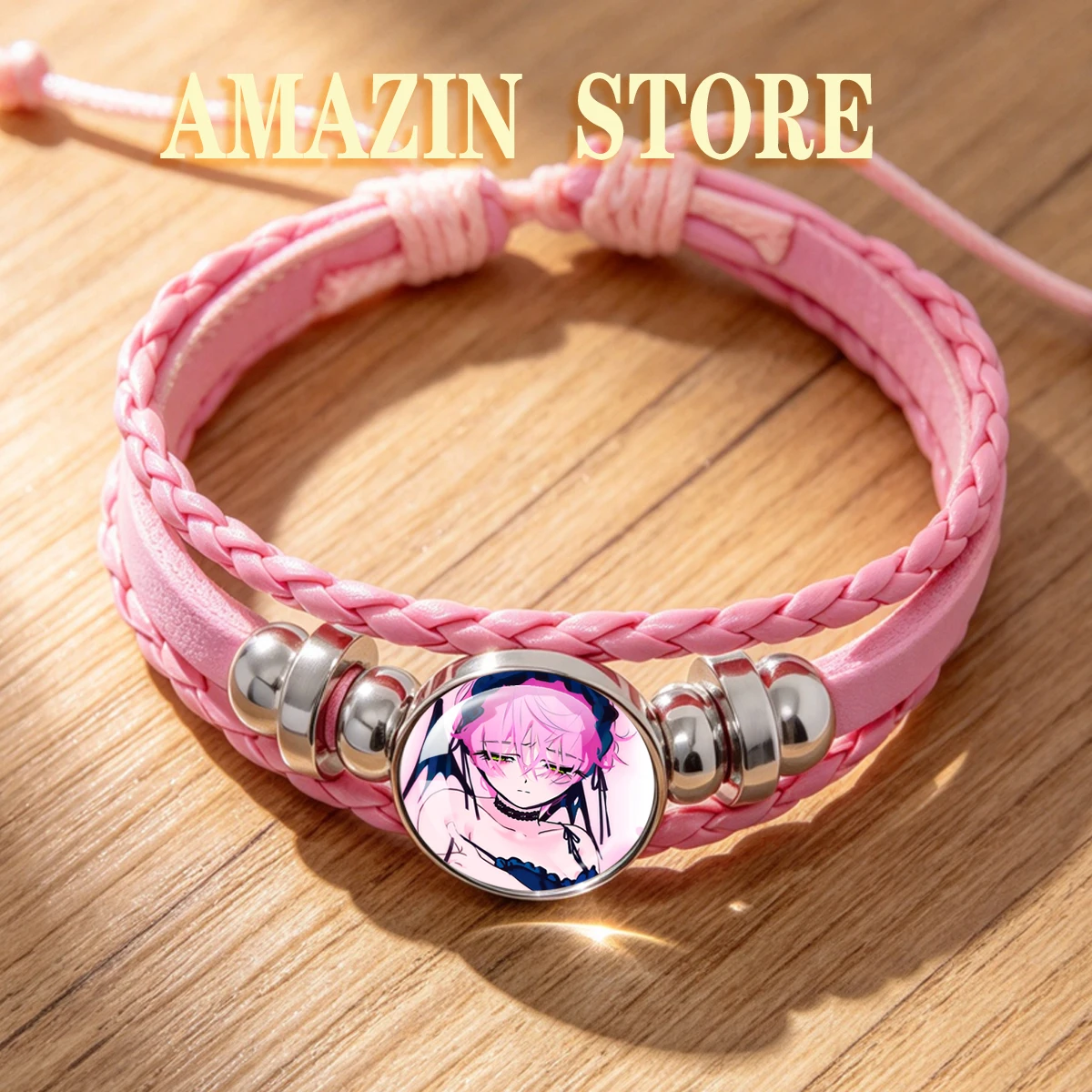 Alien Stage Luka Ivan Till Mizi Hyuna Sua Pink Leather Rope Bracelet Art Multilayer Braided Bracelets Bangles Handmade Jewelry