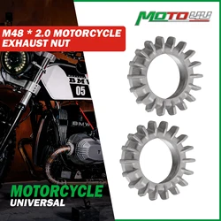 MOTO4U For BMW R45 R50 R60 R65 R90 Exhaust Nut Clamp 42MM Exhaust Pipe Nut Motorcycle Cafe Racer Accessories