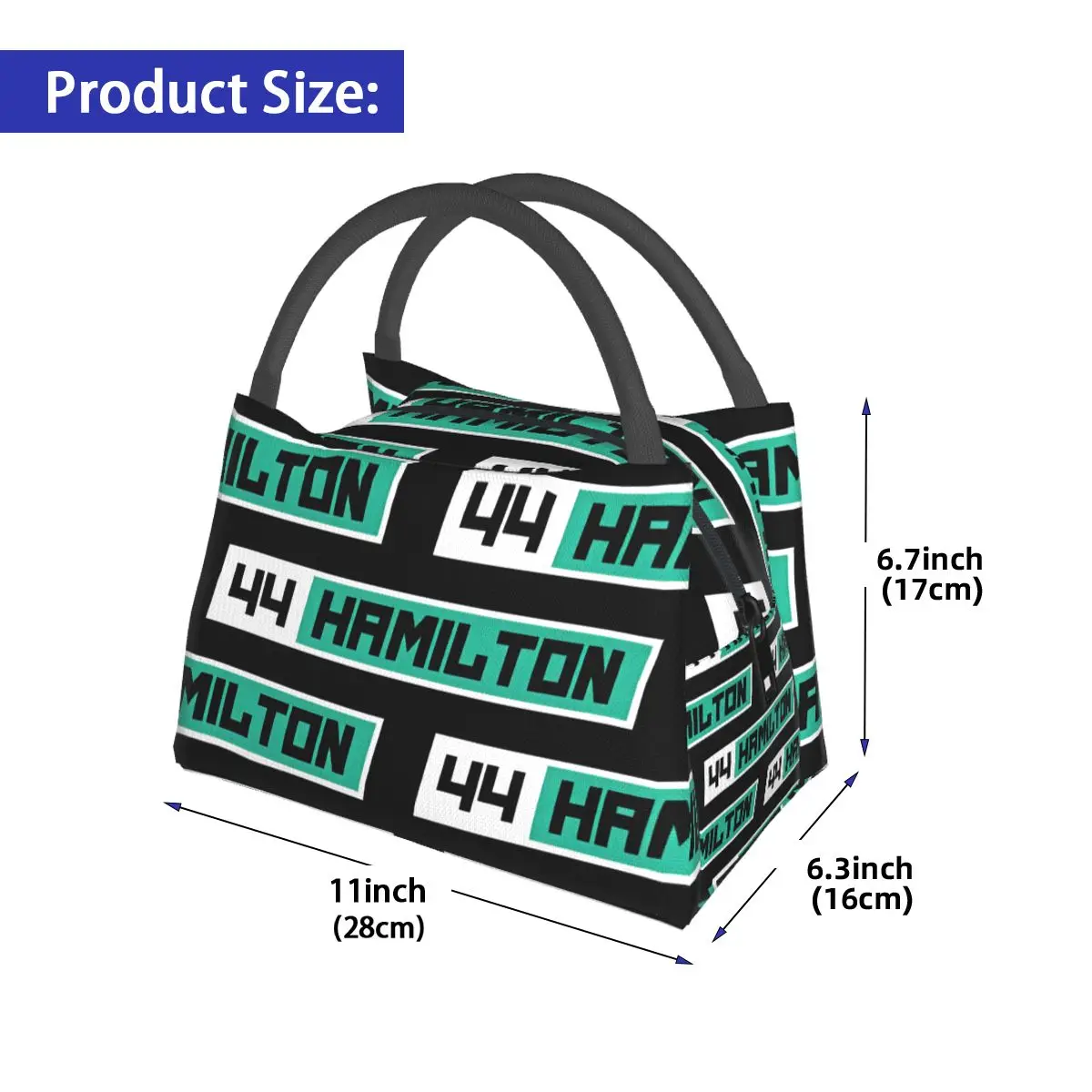 Lewis Hamilton 44 F1 Driver Portable insulation bag for Cooler Food Office Pinic Container