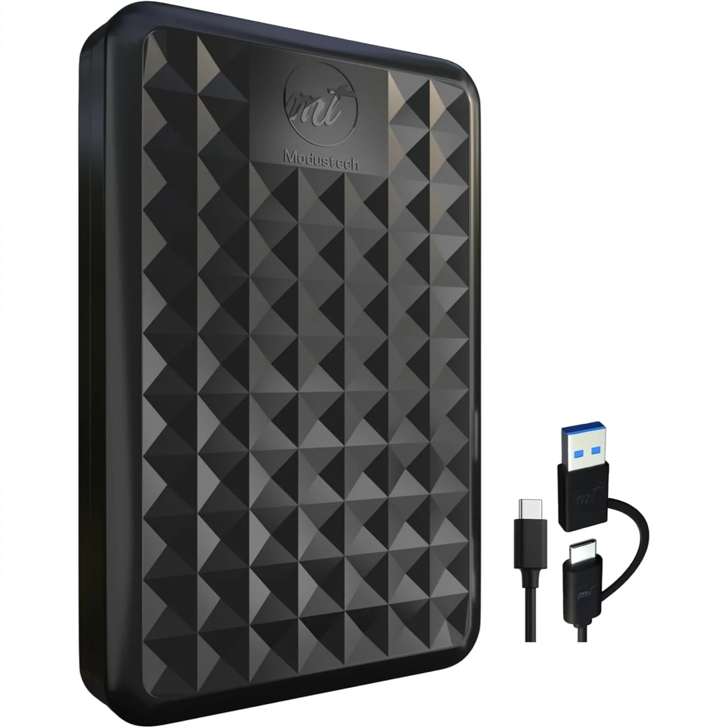 500GB Portable External Hard Drive USB 3.0/Type-C - Slim High-Speed HDD for Backup, Storage, Gaming, Compatible with PC, Mac