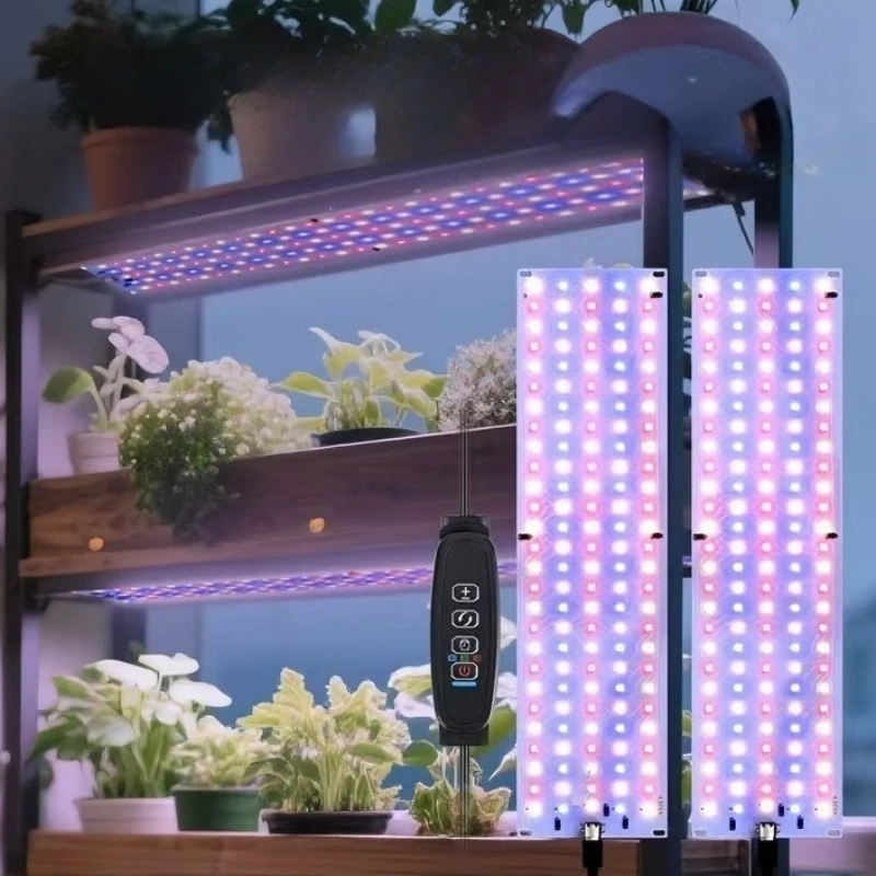 アルミ製led育成ランプ-フルスペクトル-防水-植物育成ライト-室内水生苗-景観照明-タイマー制御ライト