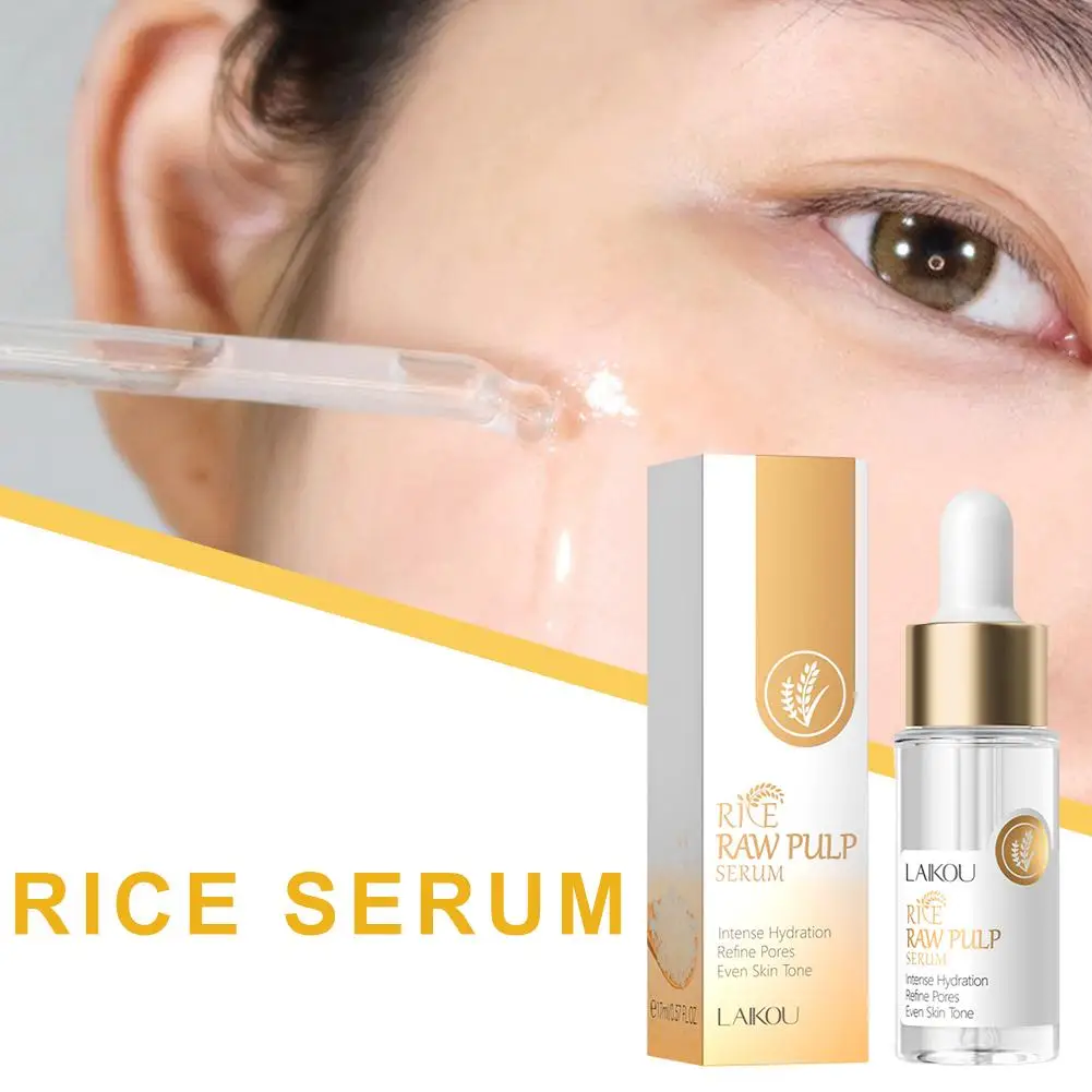 Serum pemutih beras putih 17ml, Krim Pelembab Wajah Anti Keriput perawatan wajah halus Anti kulit jerawat Perawatan Essence V6G8