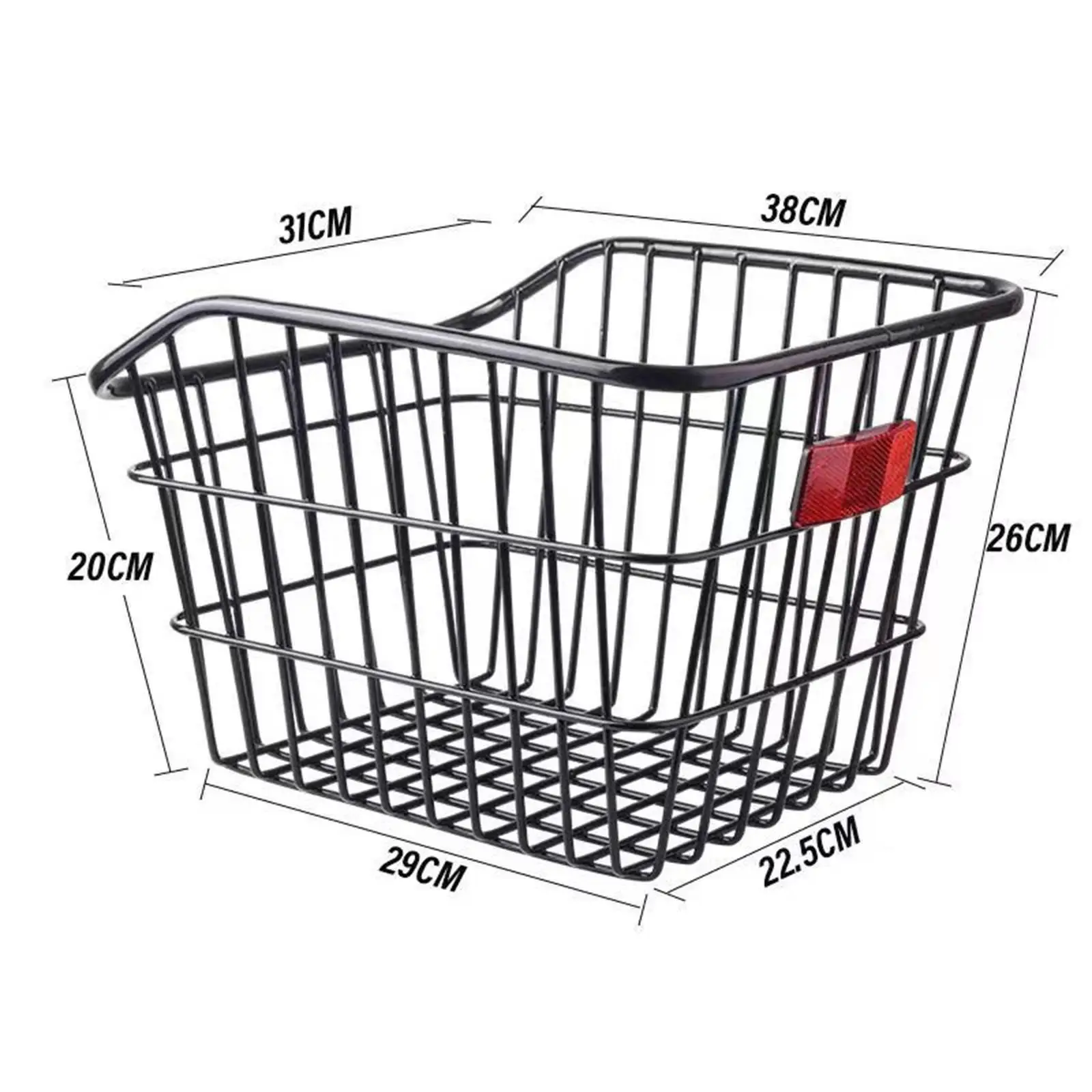 Heavy Duty Iron Bicycle Rear Basket with Strengthened Frame for Cycling Mountain Bike Cargo Rack Lightweight Easy Install