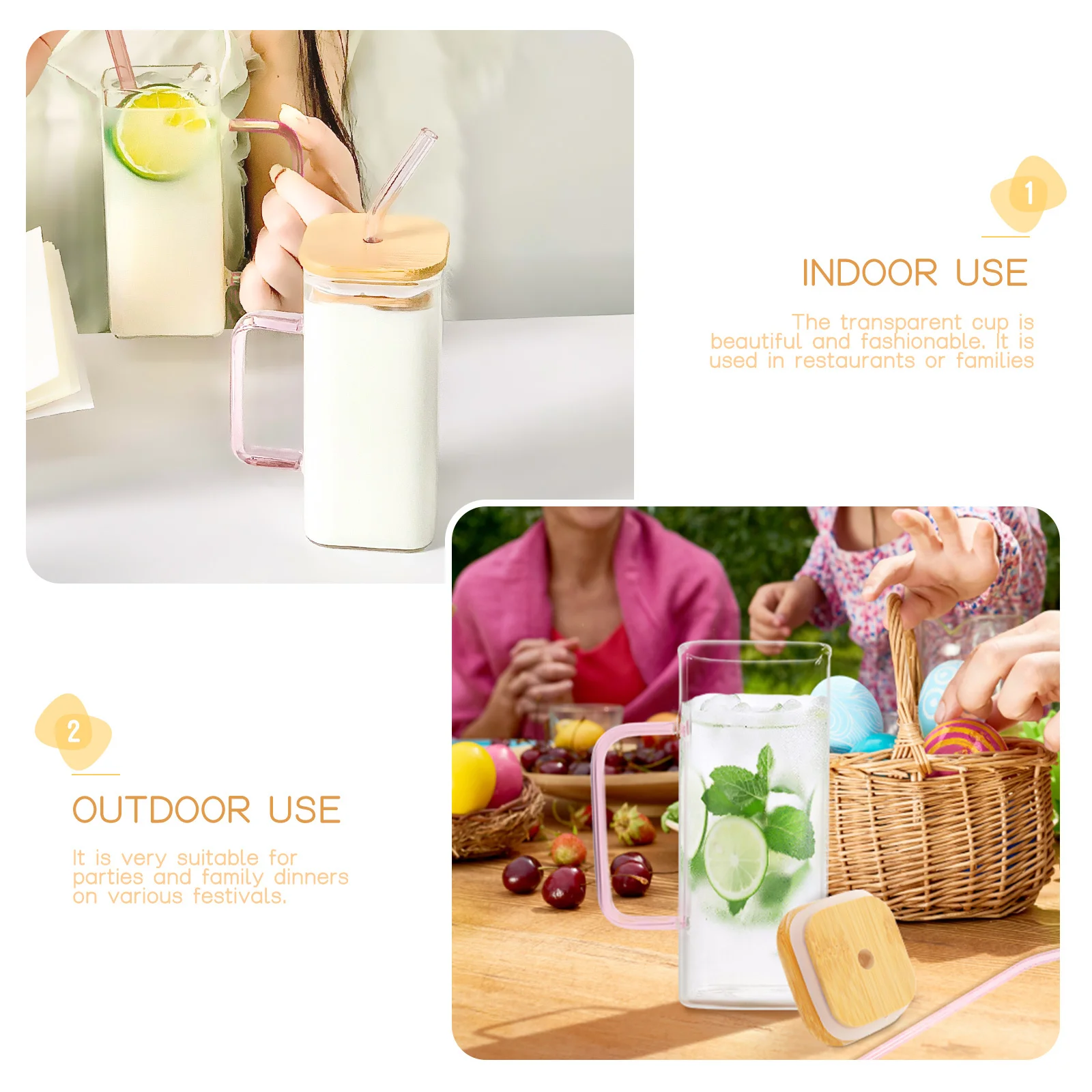 

Transparent Water Bottle Large Capacity Leakproof Straw Design Portable Reusable Convenient Travel Sports Cup Water Bottle