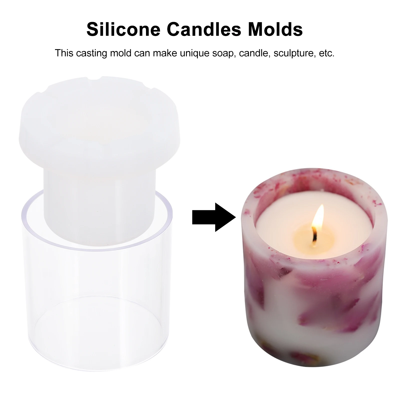

Premium Durable Plastic Hollow For Diy Scented Making Creative Manual Craft Molds Flexible Easy Demolding Reusable