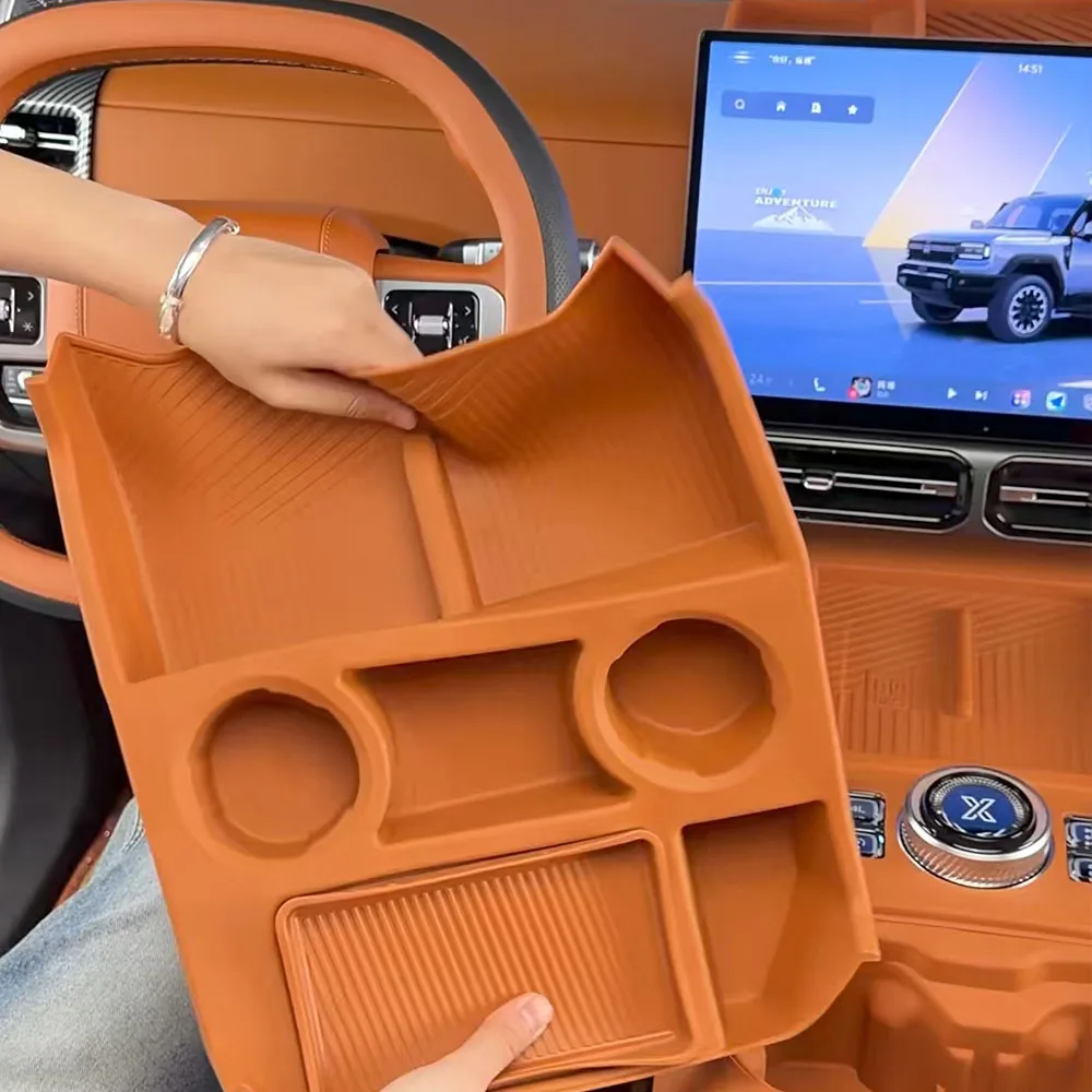 

Для JETOUR G700 2025 2026: Силиконовый водонепроницаемый органайзер-лоток для центральной консоли, аксессуары для интерьера