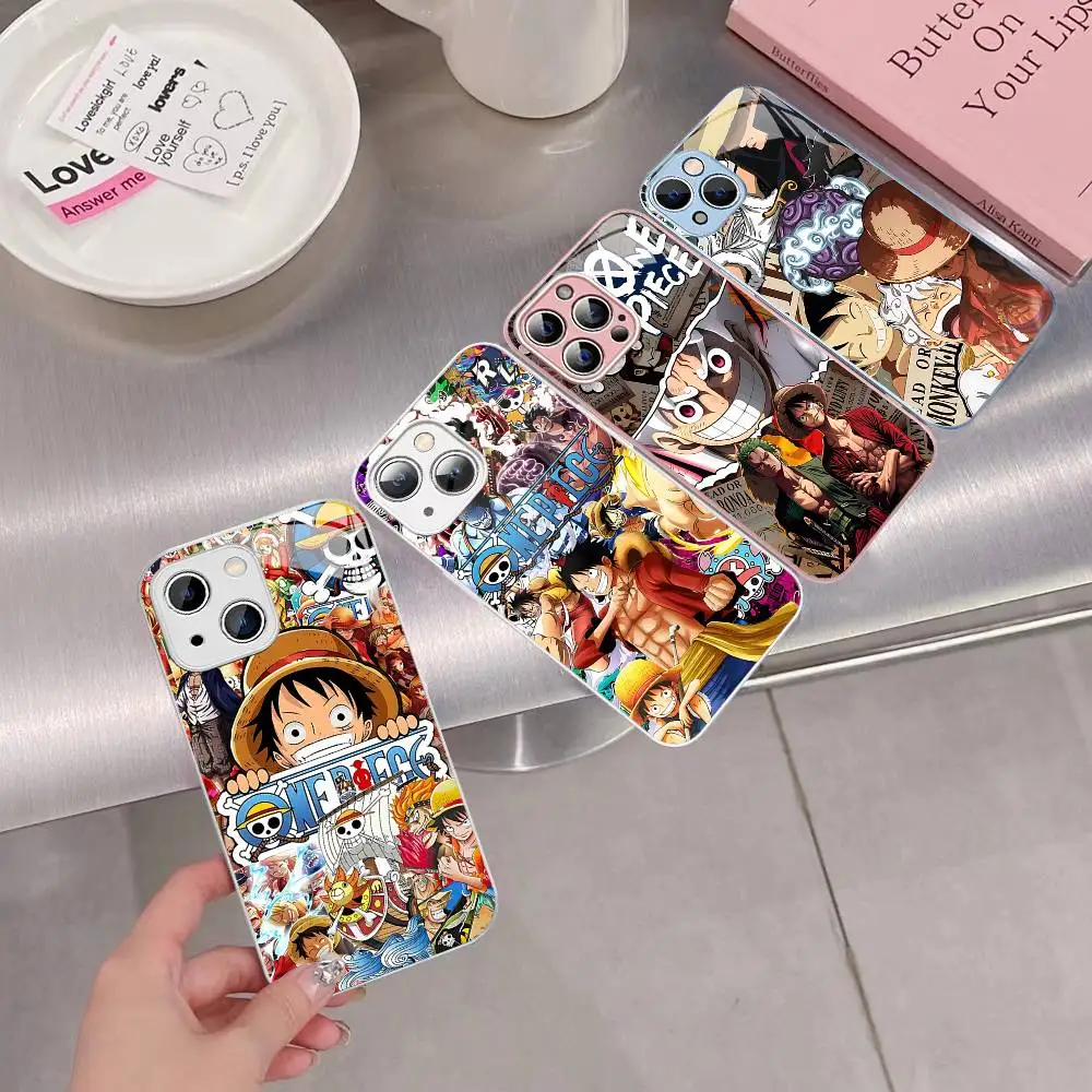 

Cartoon Ones P-Piece Luffys-Ace Tempered Glass For Iphone 14 13 12 11 Pro Mini XS MAX 14Plus X XS XR Cover