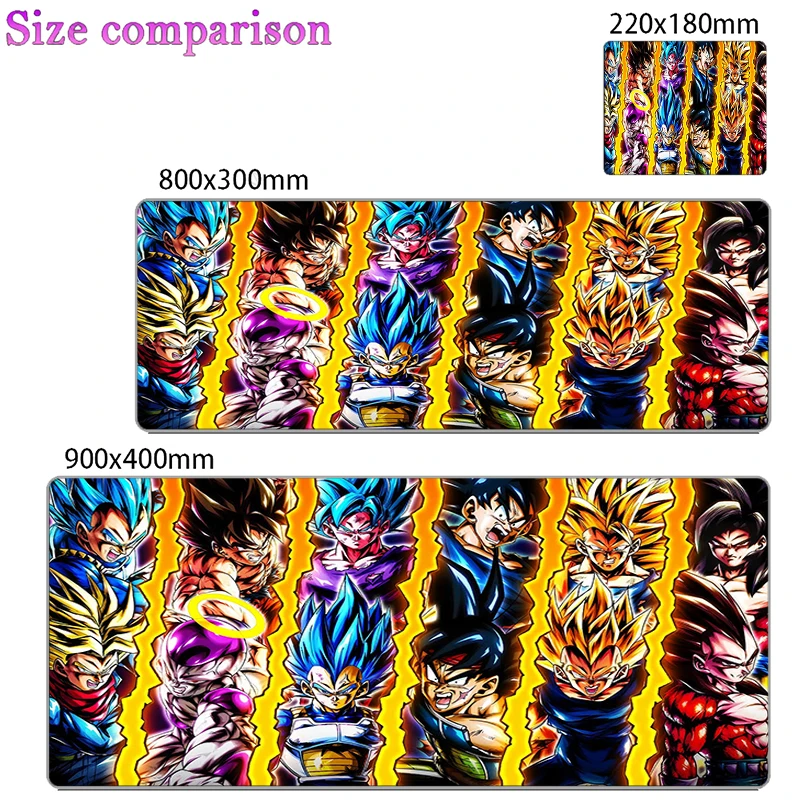 DBZ Mouse Pads Dragon Balll Z Kawaii Gaming Accessories PC Computer Keyboard Gamer Desk Mat alfombrilla xxl Rug 90x40 Mousepad