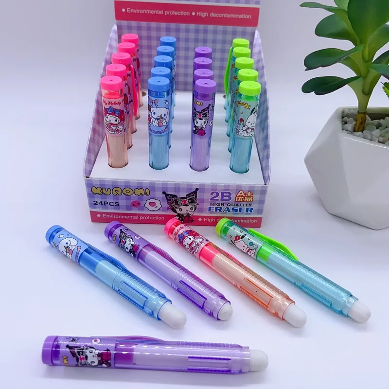 Cute Cartoon Can Promote The Eraser Cute Portable Telescopic Pencil Eraser Student Gift Eraser Creative Stationery 2024 New Mode