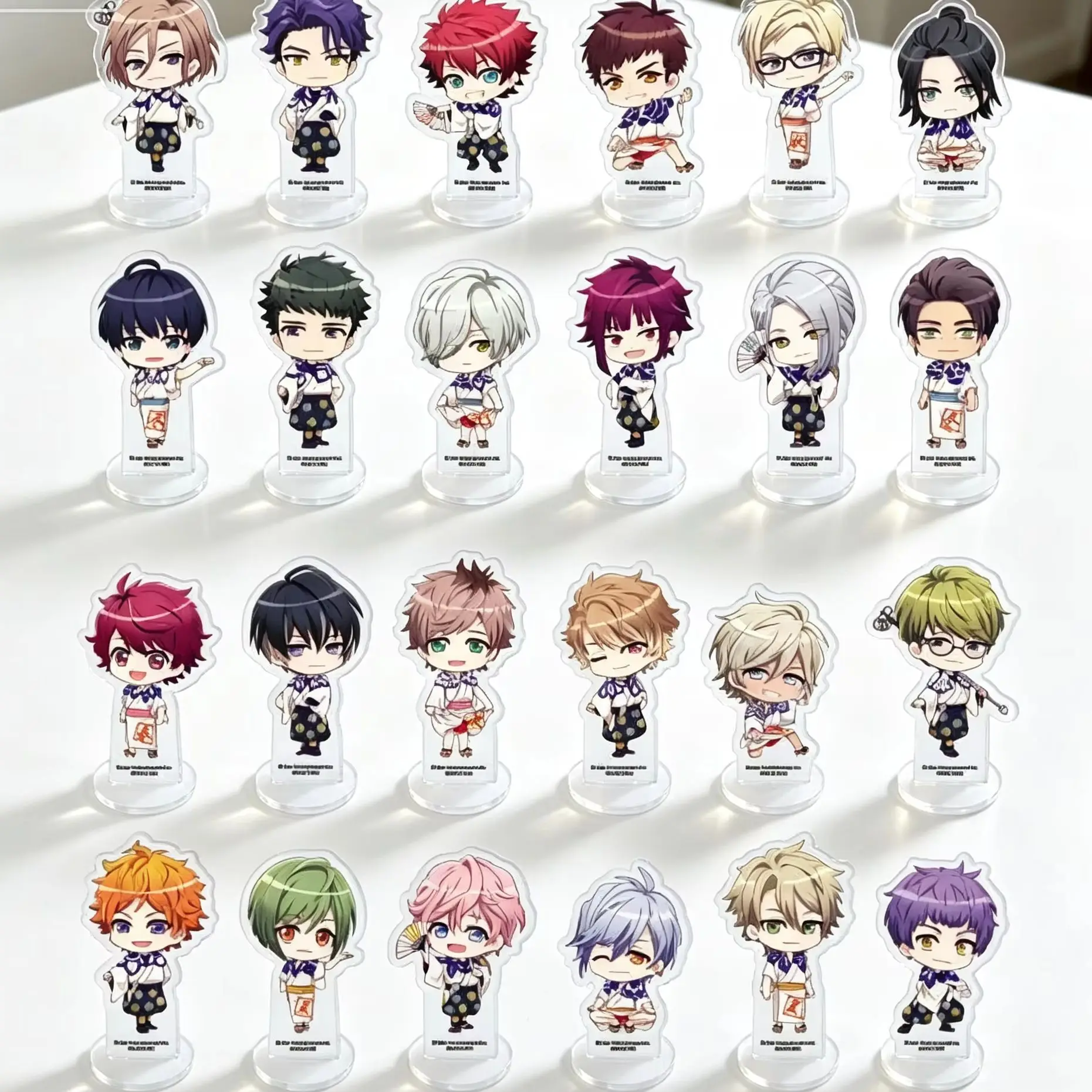 Game A3! Act! Addict! Actors! Q-style Kabuki Style Acrylic Stand Model Plate Keychains Desktop Ornament Fans Gifts