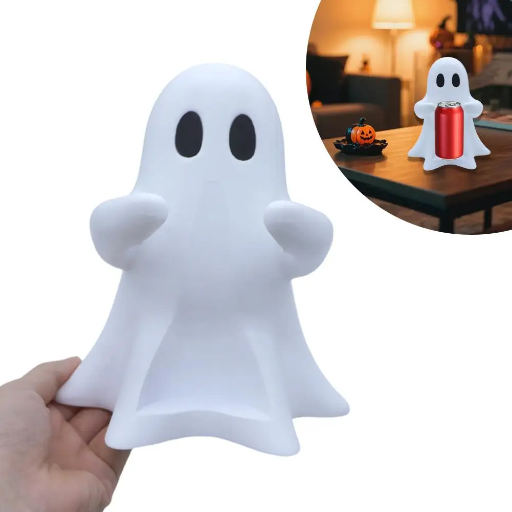 

2025 New Halloween Ghost 3D Drink Holder Statue - Cute Spooky Desktop Organizer For Office Home Decoration Gifts T1I6