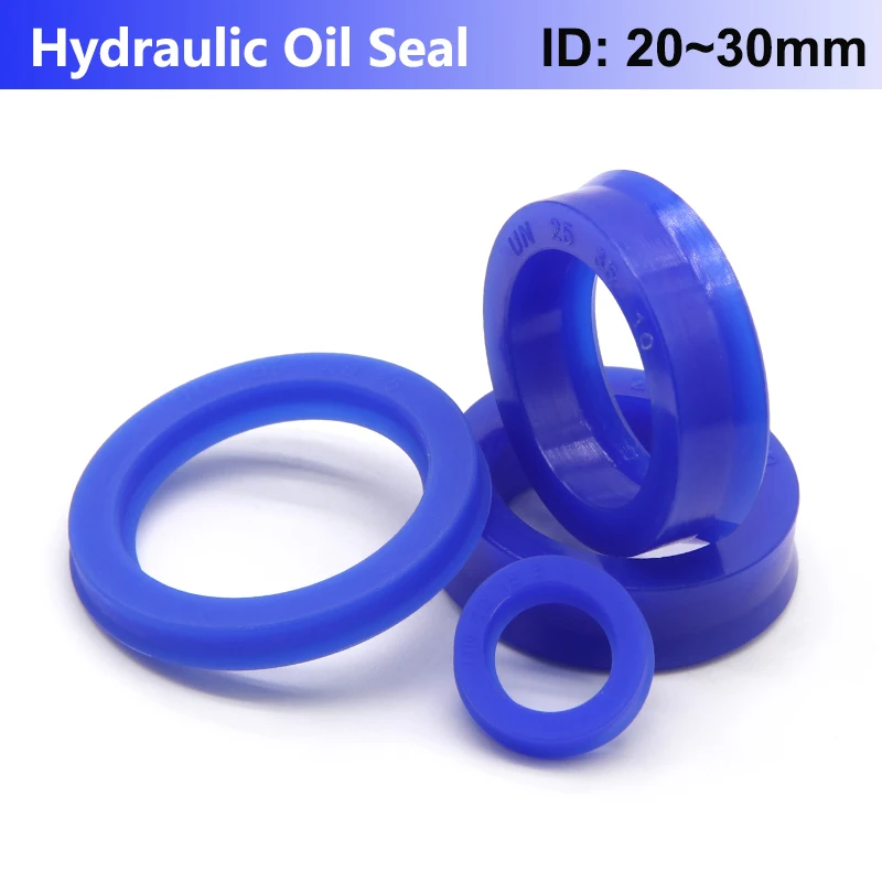 5pcs UN Radial Shaft Hydraulic Seal (IDxODxTHK), ID 20-30mm Polyurethane Piston Shaft Piston Rod PU Single Lip U Cup Oil Seals