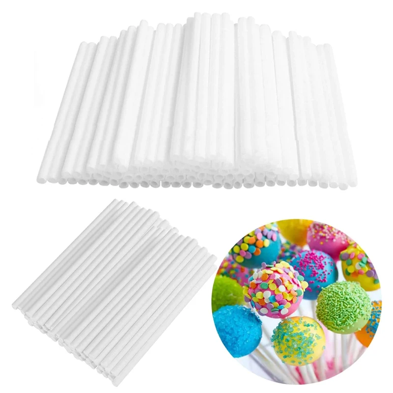 50/100PCS 8/10/15cm Eco-friendly Lollipop Sticks for Cake Pops Non-Toxic Sucker Sticks for Chocolate Sugar Candy Lollipop Mold