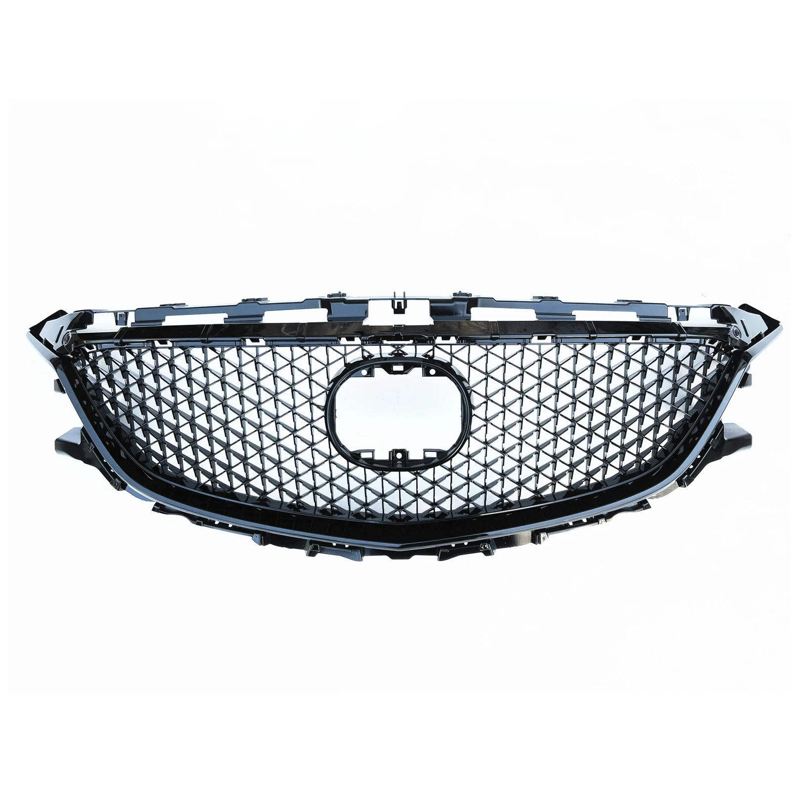 Front Grille Plastic For Mazda 6 2014-2016 Honeycomb Style Grill Upper Bumper Hood Mesh Car Body Center Grating Grid