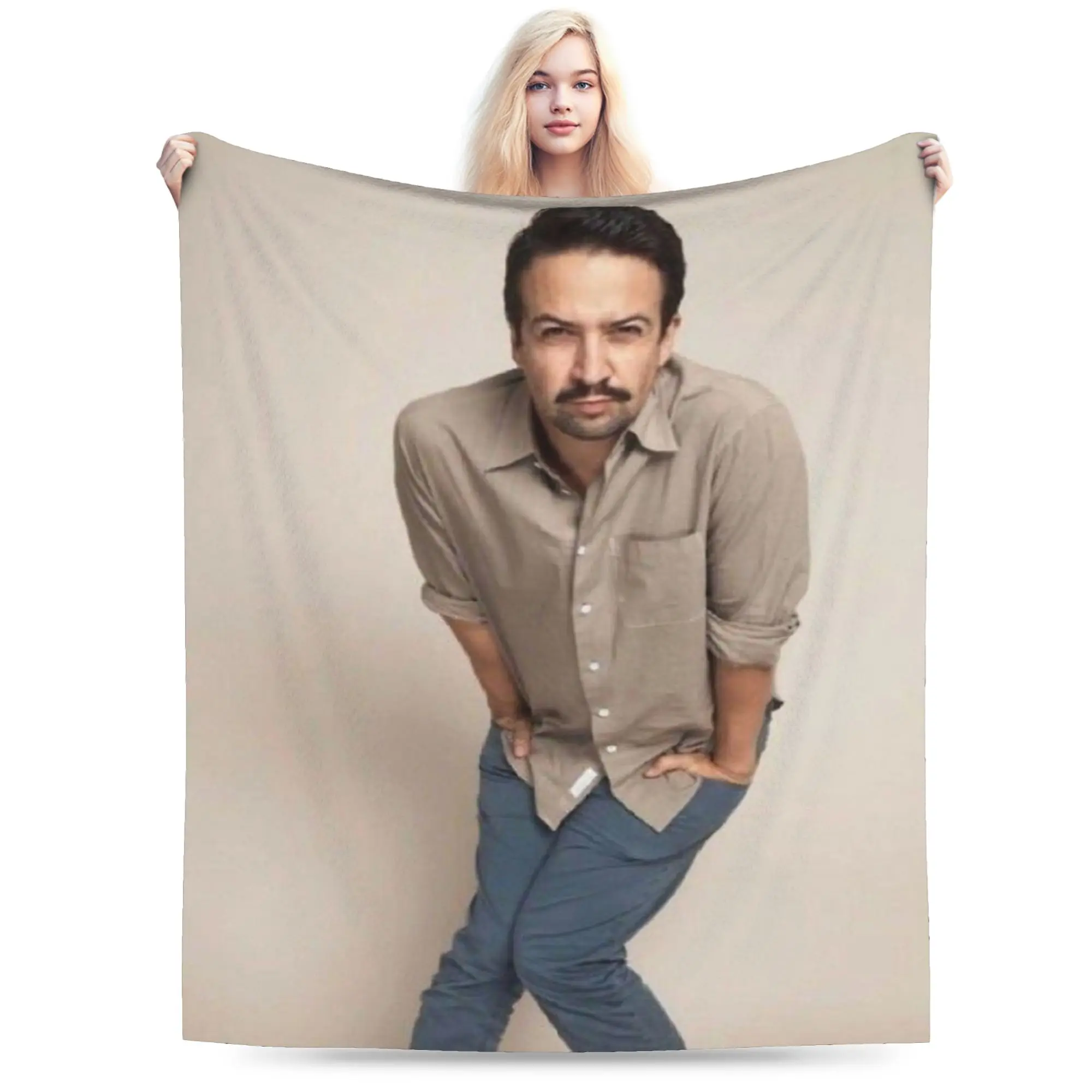 Quirky Lin Manuel Miranda Blanket Fleece  Winter  Breathable Lightweight Thin Throw Blankets for Bedding Bedroom Quilt