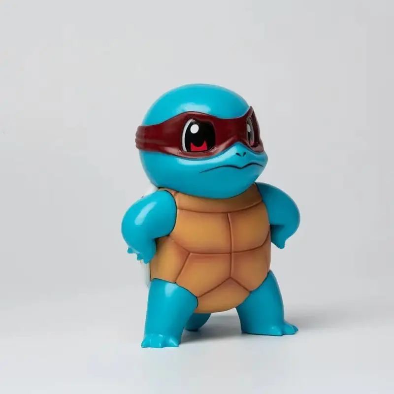 Kawaii Anime Pokemon Cute Squirtle Ninja Headband Pvc Action Figure Game Statue Collectible Model Ornament Kids Toys Doll Gifts