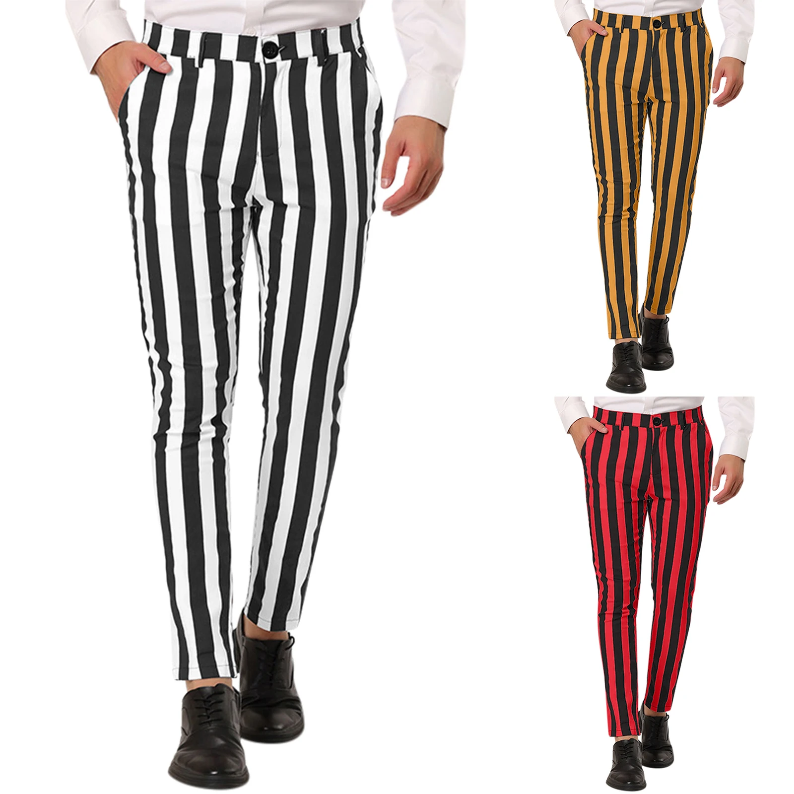 

Male Business Suit Trousers Striped Large Size Refreshing Comfortable Sweatpants Male Clothes Sport Jogger Ropa Hombre