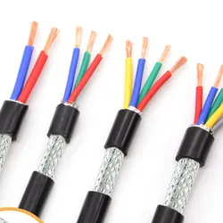 5 Meters Copper Shielded Electrical Wires RVVP 2-core 3-core 4-core 5-core 0.3 0.5 0.75 1.5 Audio Control Signal Cable