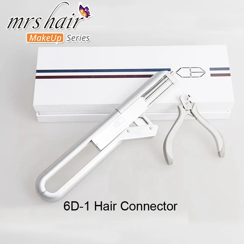Mrshair High Tech Machine 6D1 6D-1 estensioni dei capelli strumenti per capelli per Salon 6D-1 connettore per capelli con 50g di capelli 40 pezzi pinze fibbie