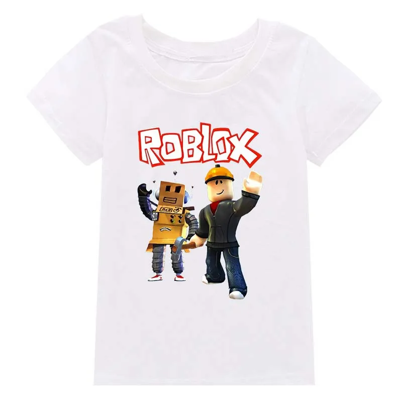 Roblox-تي شيرت بأكمام قصيرة للأطفال ، مريح ، كاجوال ، بسيط ، موضة الموضة ، ملابس للفتيان والفتيات ، صيف ، جديد ،