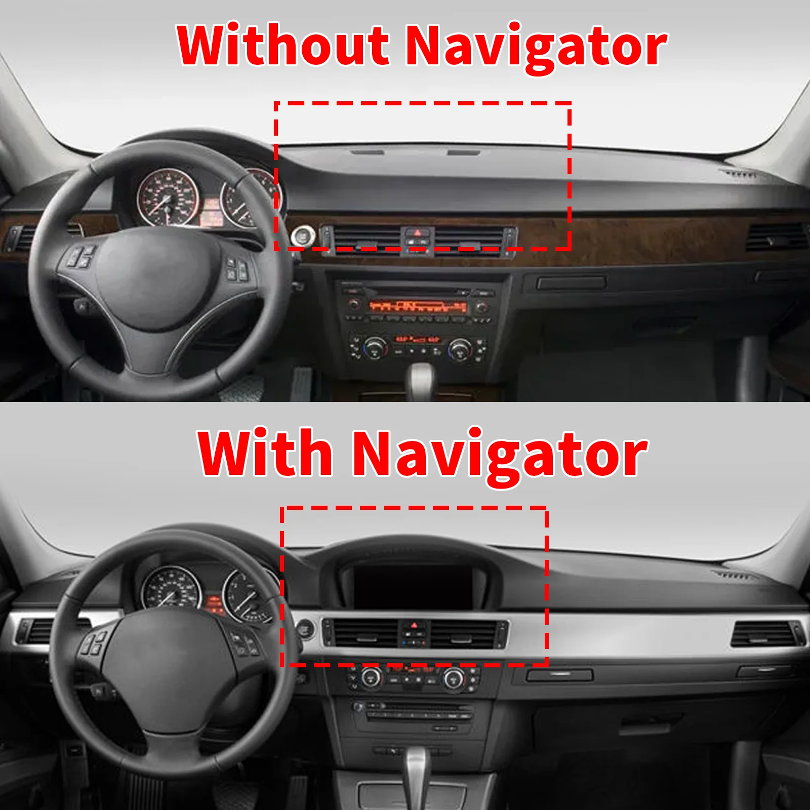 for BMW 3 Series E90 E91 E92 E93 Wagon 2005-2013 Car Dashboard Cover Dashmat Non‑Slip Protective Dash Mat Pad Auto Accessories
