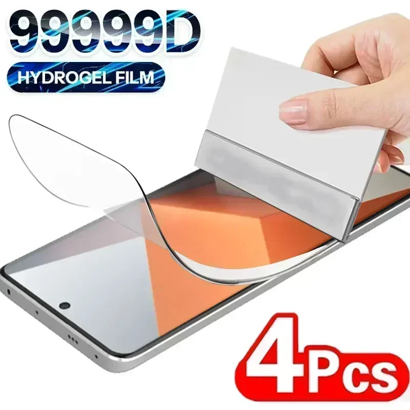 4PCS Hydrogel Film Für Xiaomi Redmi Hinweis 13 Pro Plus 5G Weiche Screen Protector für Redmi Hinweis 12 12S 11S 10S 9T 9 11 10A 10C Film