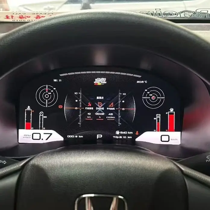 Car Auto Digital Cluster For Honda Fit 2014 15-2020 Dashboard Instrument Speedometer Odometer Racing Style Virtual Cockpit Meter