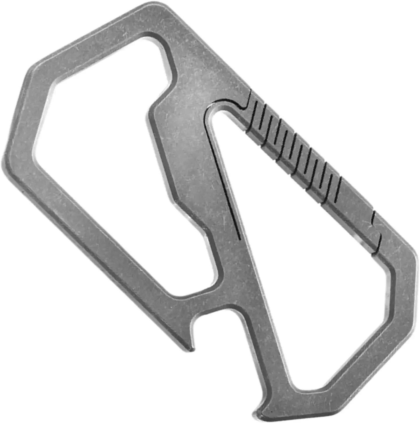 FEGVE GR5 Titanium Keychain Carabiner with Bottle Opener, Multifunctional EDC Key Ring