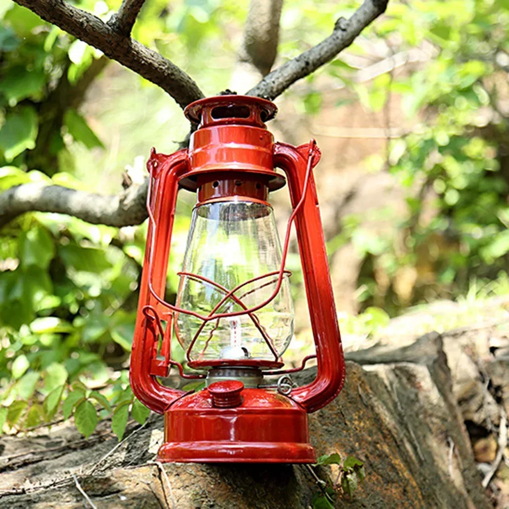 Vintage Kerosene Oil Lamp Lantern 26/31cm Retro Kerosene Light Camping Tent Decorative Atmosphere Lighting Outdoor Campinglight