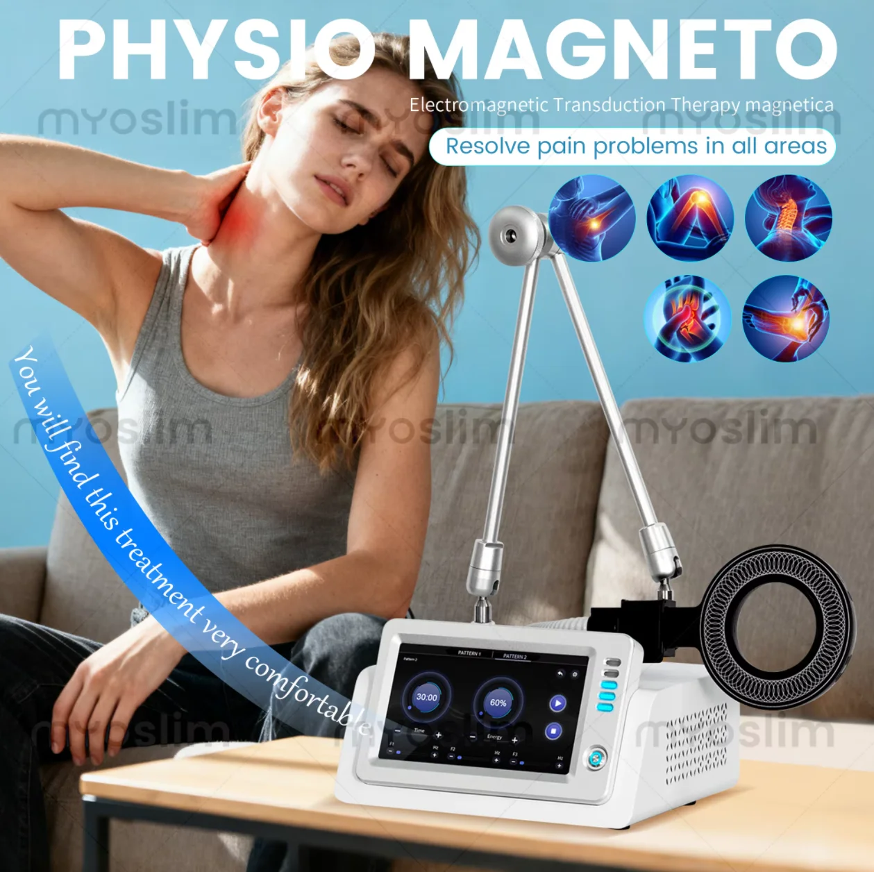 

Pain Relief Magnetic Therapy Physio Magneto Physiotherapy Rehabilitation Extracorporeal Magnetic Transduction Therapy Machine