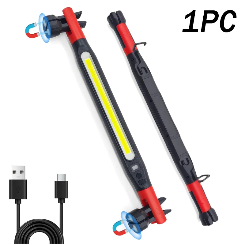 KDULIT LED-Magnet-Arbeitsleuchte, wiederaufladbare Motorhauben-Arbeitslampe mit Haken und drehbarer Magnetbasis für die Reparatur von Autos im Notfall