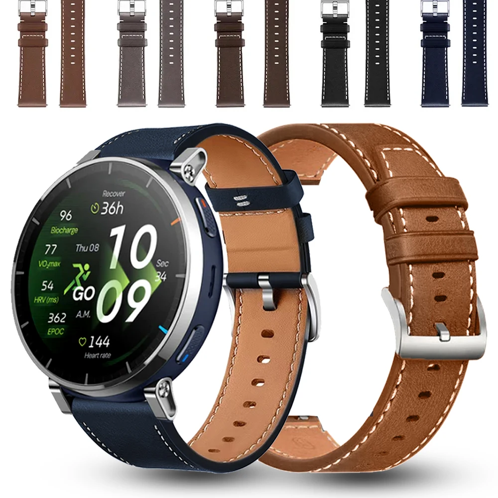 22 20mm Leder-Softarmband für Amazfit Active 3 2/BIP 6 5/BALANCE 2 Gürtelarmband für HUAWEI WATCH 3 4/Ultimate Buds Sportarmband