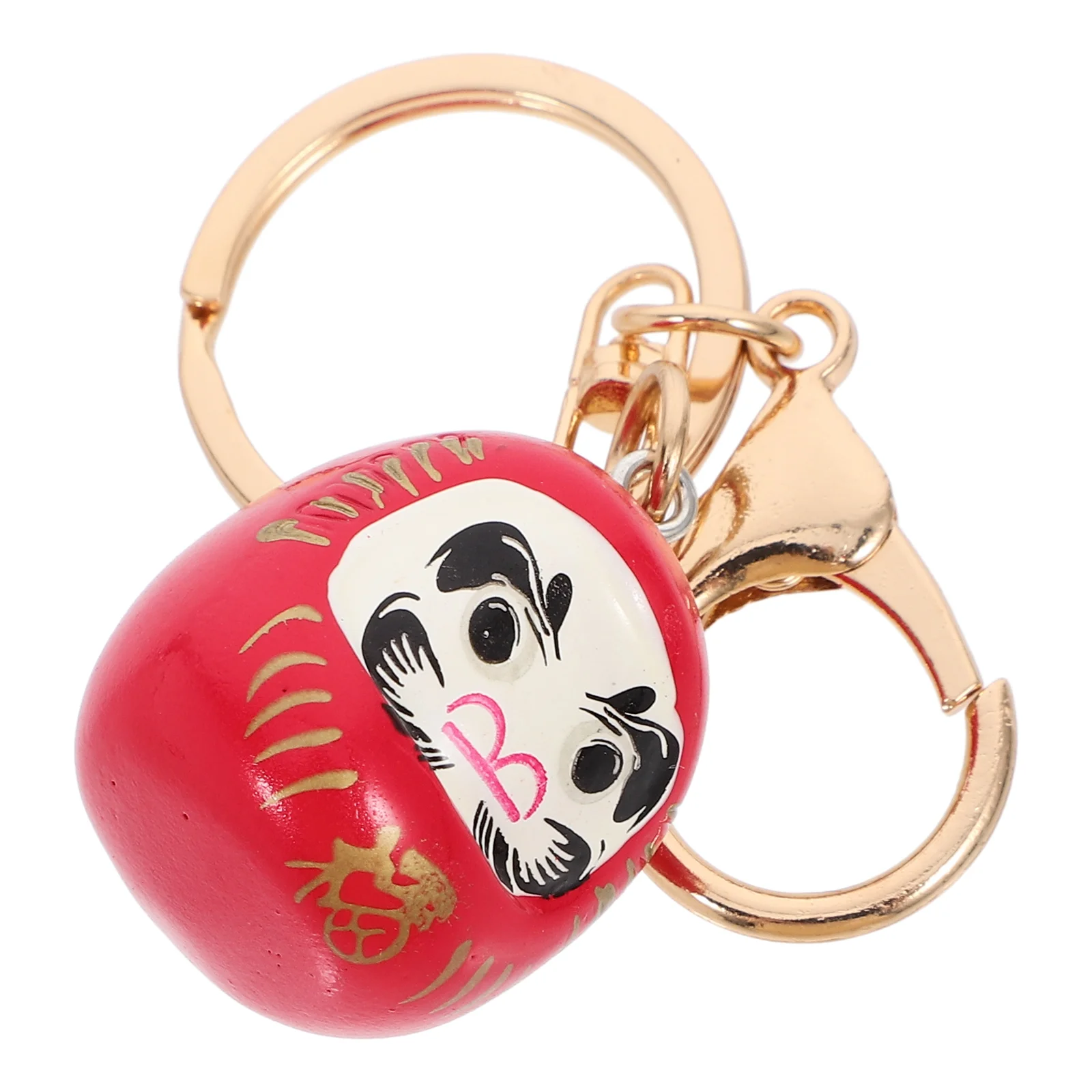 Dharma Key Chain The Tote Bag Japanese Style Daruma Keychain for Backpack Statue Purse Ring Keyring Resin Miss Chains Women