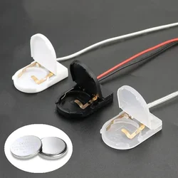 Single Slot  CR 2032 Button Coin Cell Battery Holder Case Cover With ON-OFF Switch Leads Wire 3V Battery Box