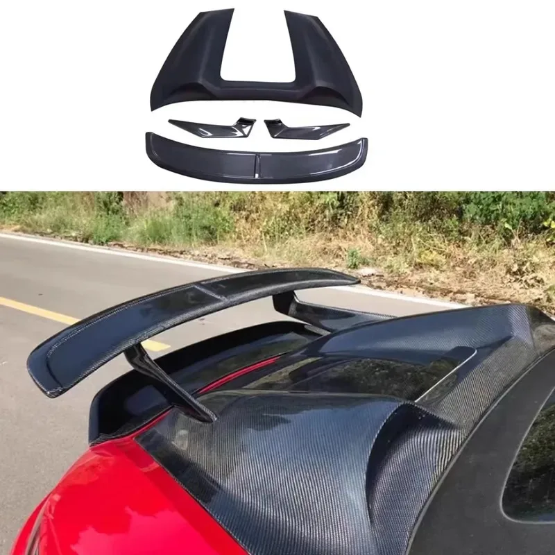 

For Porsche 718 982 Cayman Boxster 987 981 Carbon Fiber Spoiler Tail fins Rear Trunk Spoiler Guide Wing Rear Wing body kit