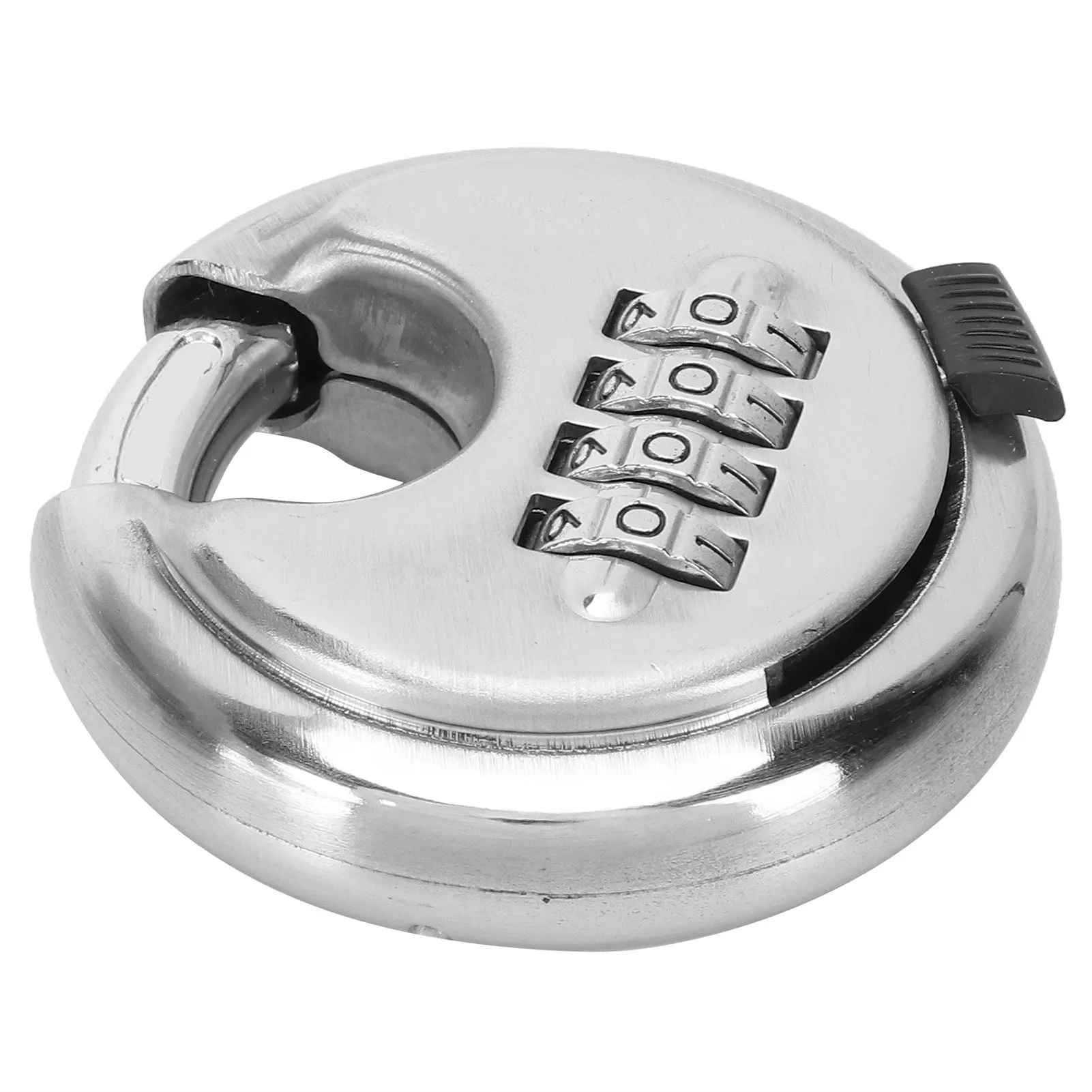 4 Digit Combination Disc Padlock with Hardened Steel Shackle Lock for Trailer Garage Storage Unit Sheds