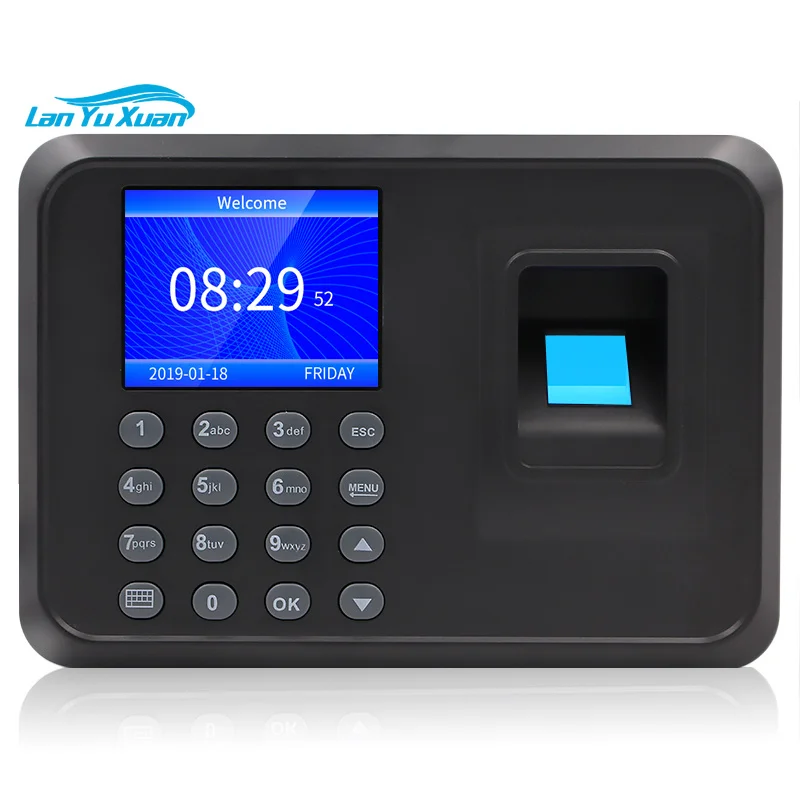 Hot Selling Free Software Time Clock Fingerprint USB Flash Disk Time Attendance Machine for Business Office/Factory Staff FO1