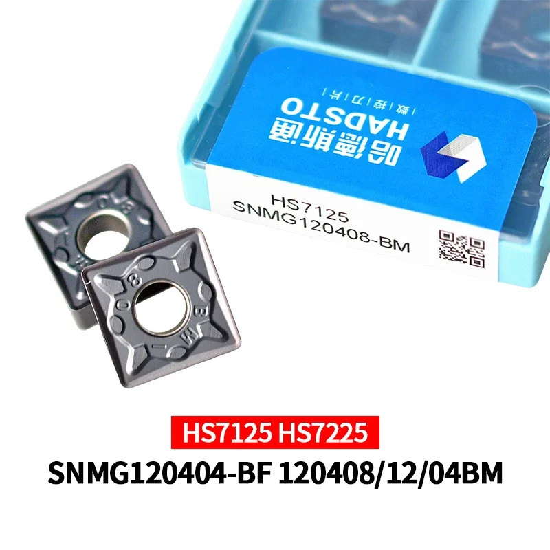 

10 шт. Оригинальные твердосплавные пластины HADSTO SNMG120404 SNMG120408 BF BM HS7125 HS7225 для токарных станков с ЧПУ по нержавеющей стали