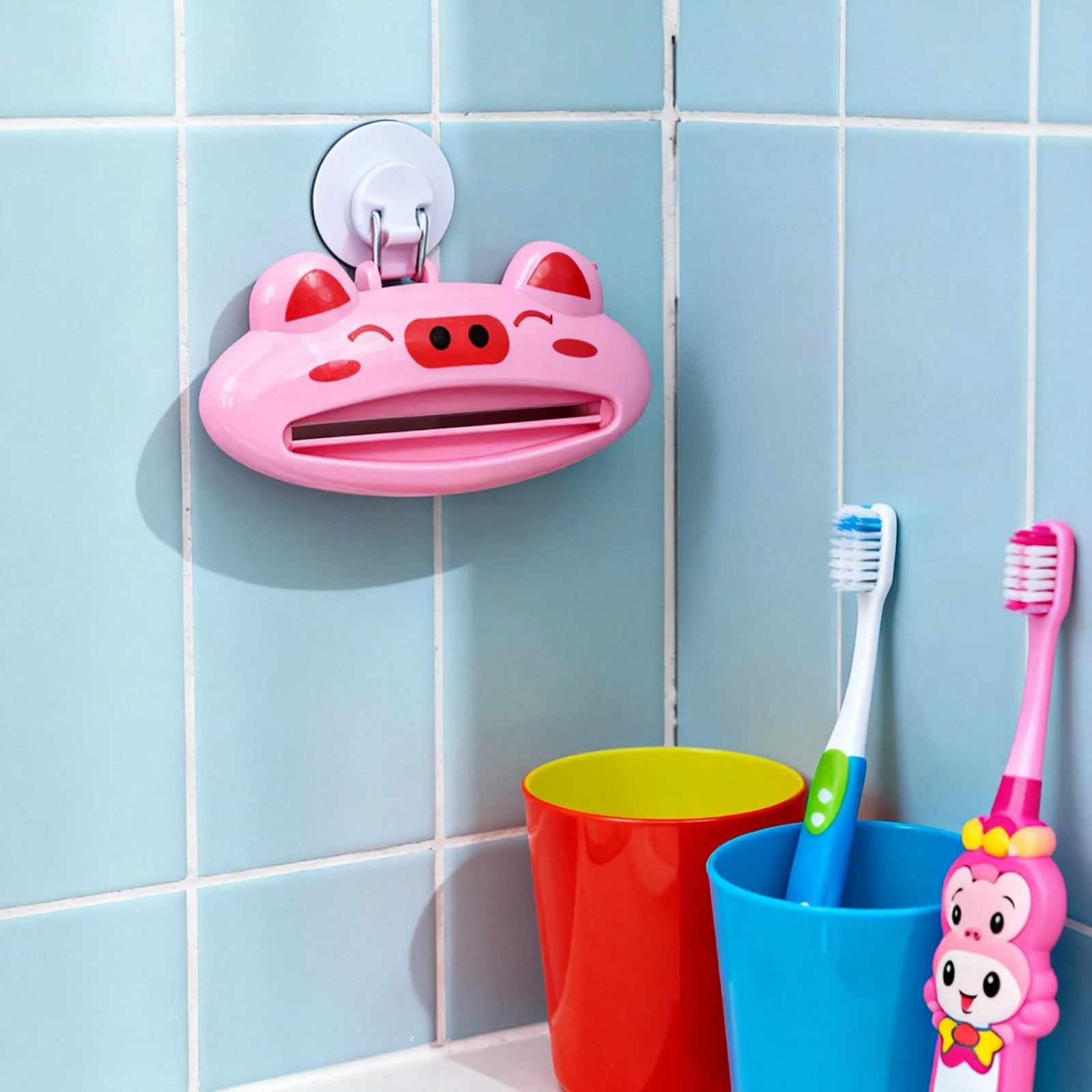 

Bathroom Accessories Squeezer Dispenser For Cream Tube Bathroom Accessories Reusable Plastic Pusher Pink Large