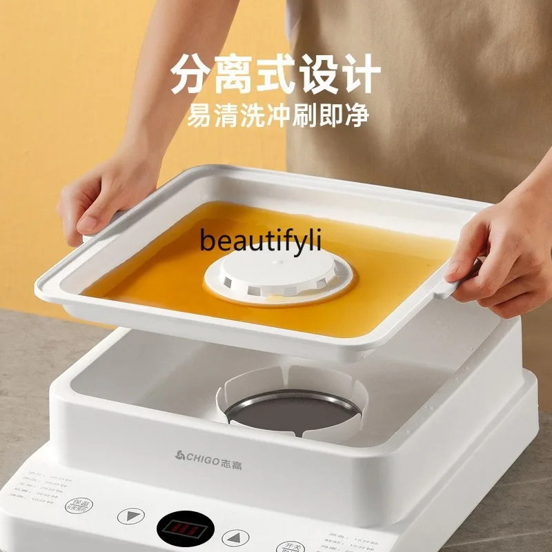 Electric steamer household three-layer multi-functional 24L electric steamer large capacity split visible and transparent