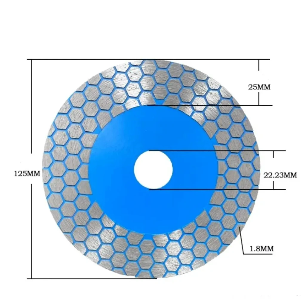 1 PC 5 inch 125mm Diamond Metal Cutting Disc Ceramic Tile Porcelain Marble Circular Stone Saw Blade For Angle Grinder
