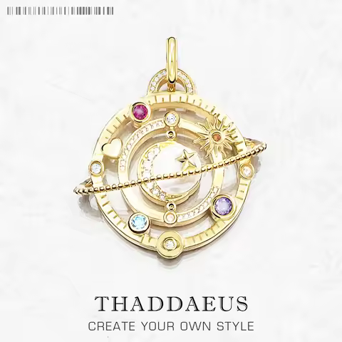 Pendant Cosmic Planetary Ring Fine Jewelry Europe 925 Sterling Silver Bohemia Lucky Amulet Gift For Woman Men